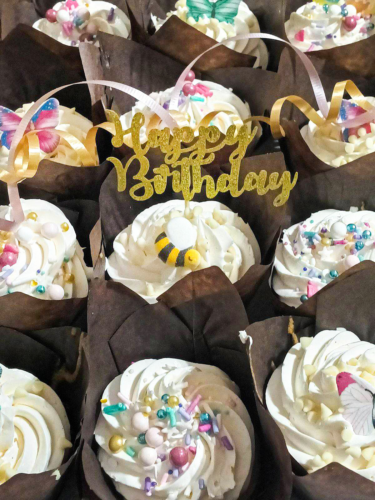 Homemade birthday cupcakes